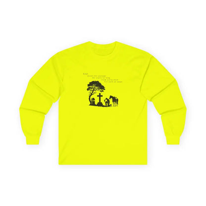 ’Courage at Dusk’ Double R Western’s Long Sleeve Woman’s T Shirt S / Safety Green Long sleeve