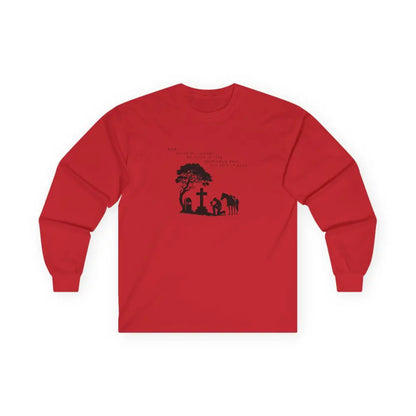 ’Courage at Dusk’ Double R Western’s Long Sleeve Woman’s T Shirt S / Red Long sleeve