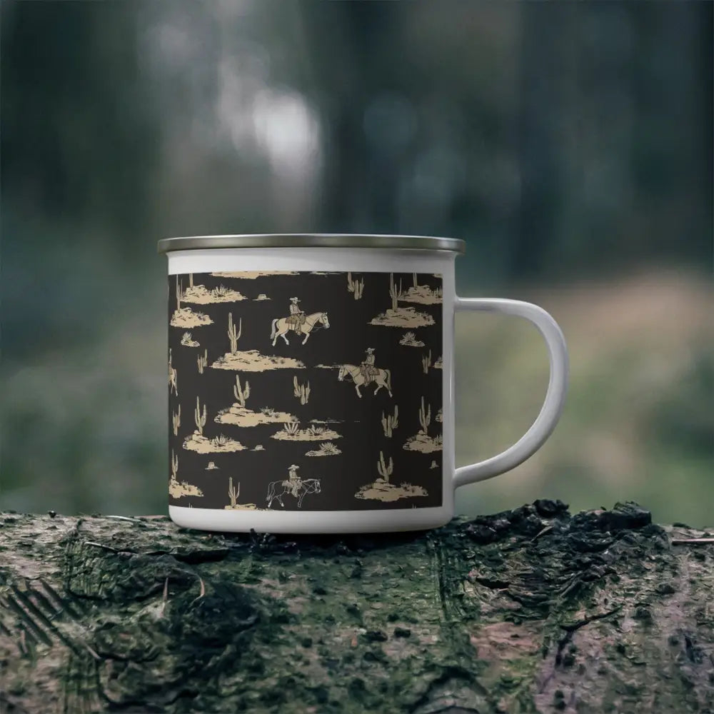 ’Desert Riders Camp Cup’ - Double R Western’s - Enamel Camping Mug - 12oz - Mug