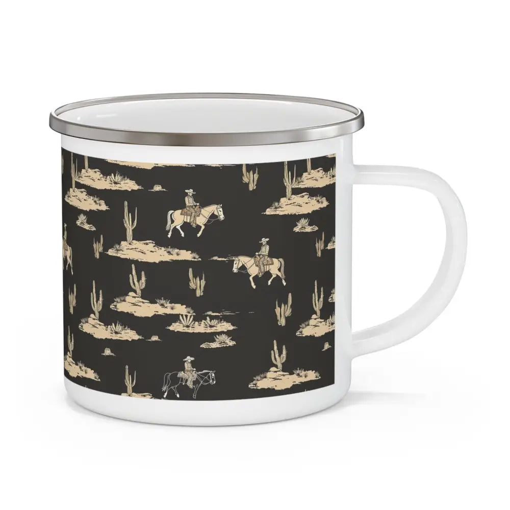 ’Desert Riders Camp Cup’ - Double R Western’s - Enamel Camping Mug - 12oz - Mug