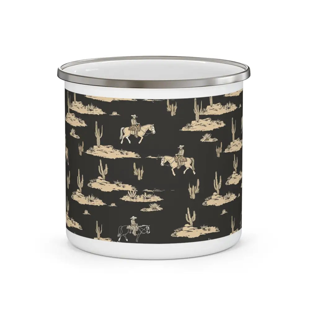 ’Desert Riders Camp Cup’ - Double R Western’s - Enamel Camping Mug - 12oz - Mug
