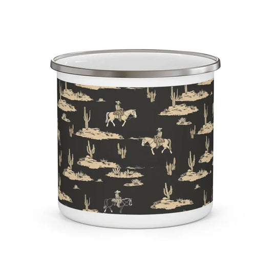 ’Desert Riders Camp Cup’ - Double R Western’s - Enamel Camping Mug - 12oz - Mug