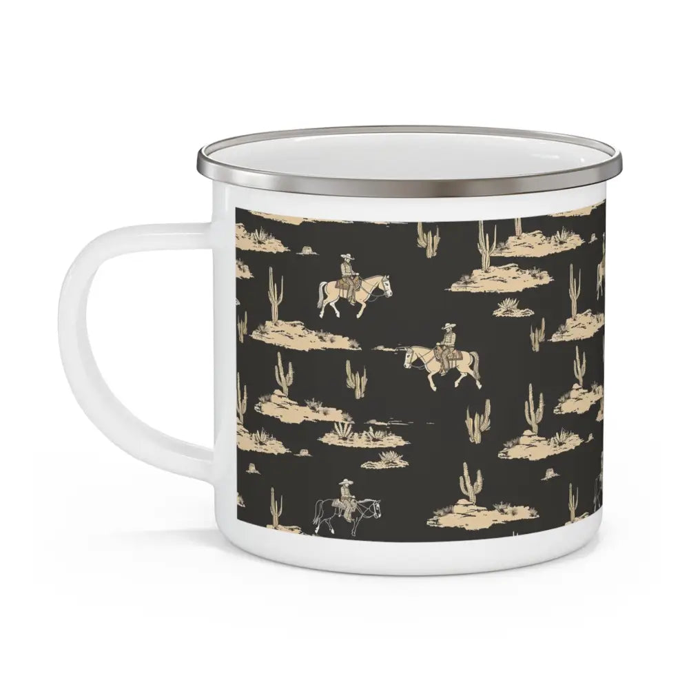 ’Desert Riders Camp Cup’ - Double R Western’s - Enamel Camping Mug - 12oz - Mug