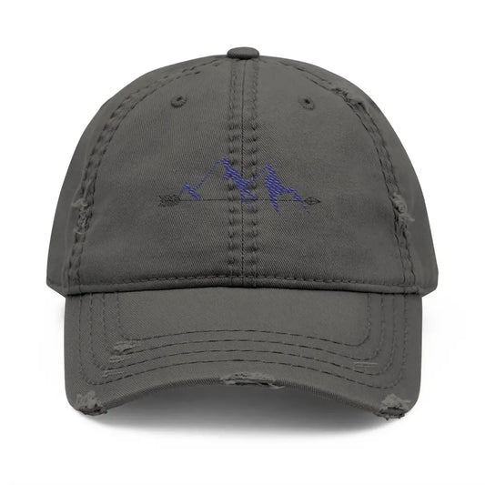 Distressed Dad Hat (Embroidery) Charcoal Grey / One size Hats