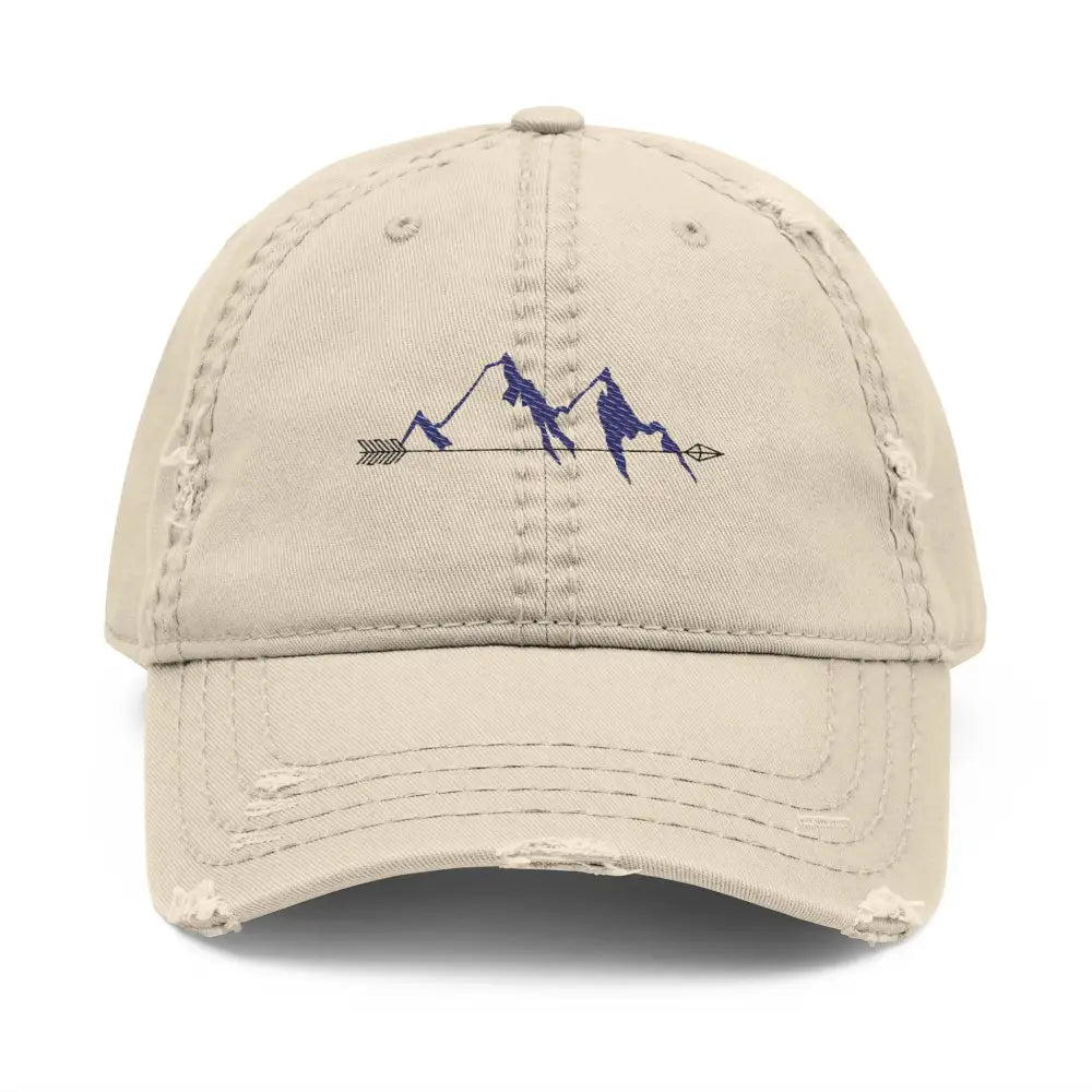Distressed Dad Hat (Embroidery) Khaki / One size Hats