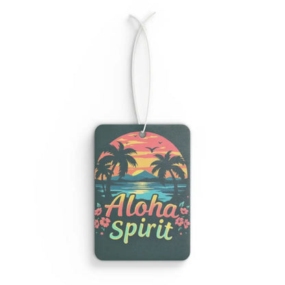 ’Double R Aloha Spirit’ - Double R western’s - Car Air Freshener - 2.75’’ × 4’’ / Rectangle / Black Ice - Accessories