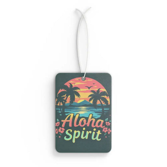 ’Double R Aloha Spirit’ - Double R western’s - Car Air Freshener - 2.75’’ × 4’’ / Rectangle / Black Ice - Accessories