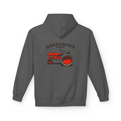 ’Double R Home Grown Strong’ Men’ Hooded Sweatshirt Back Graphic Design Hoodie