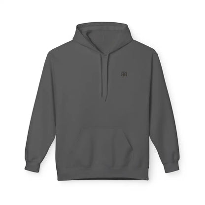 ’Double R Home Grown Strong’ Men’ Hooded Sweatshirt Back Graphic Design S / Charcoal Hoodie