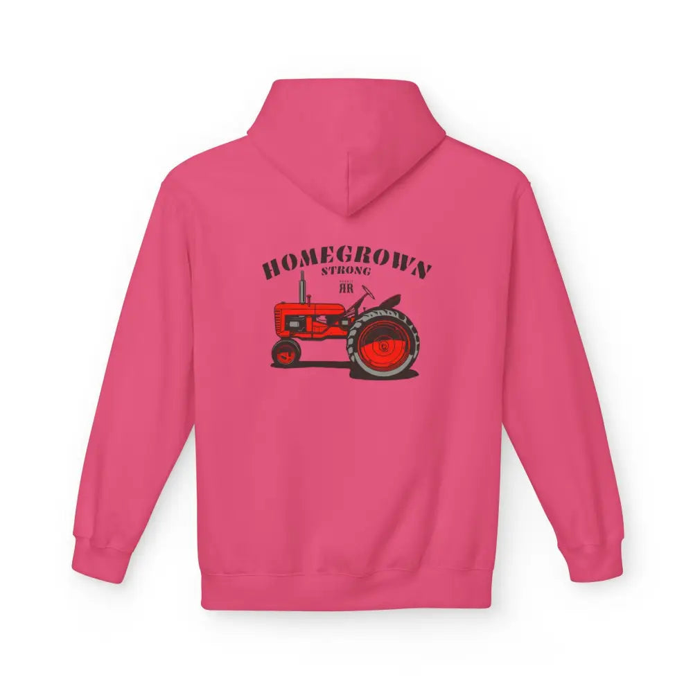 ’Double R Home-Grown Strong’ Women’s Hooded Sweatshirt - BACK GRAPHIC DESIGN - S / Pink Lemonade - Hoodie
