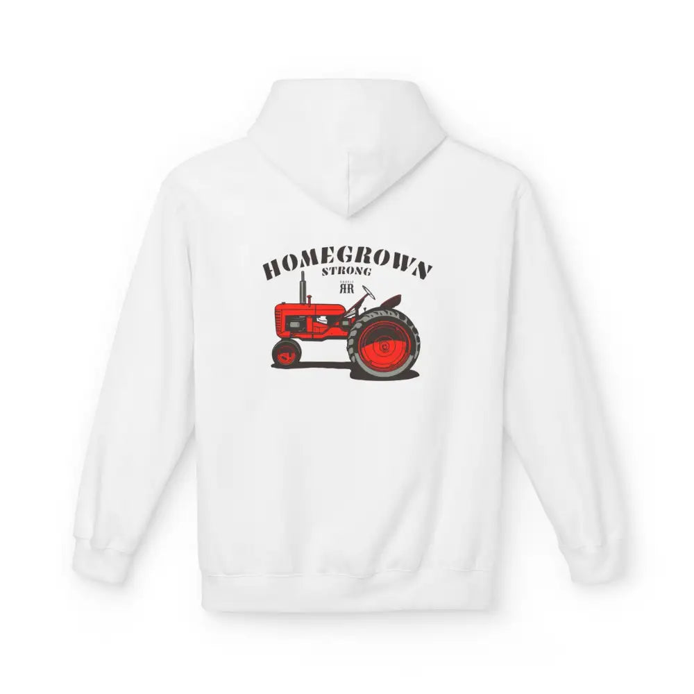 ’Double R Home-Grown Strong’ Women’s Hooded Sweatshirt - BACK GRAPHIC DESIGN - Hoodie