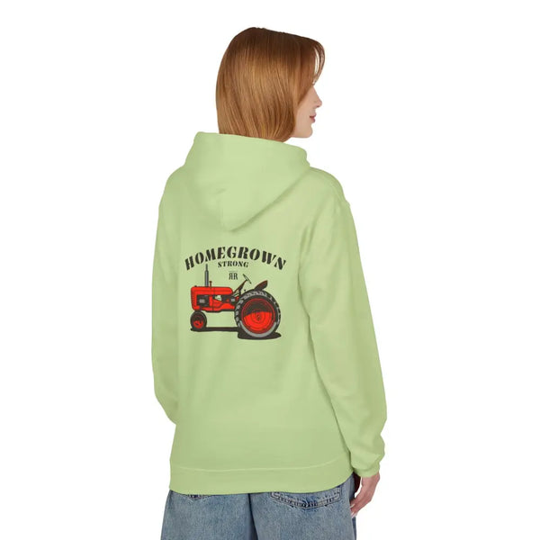 ’Double R Home Grown Strong’ Women’s Hooded Sweatshirt BACK GRAPHIC DESIGN Hoodie