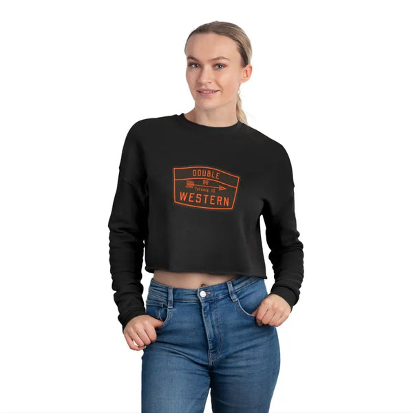 ’Double R Tetonia’ Double R Western’s Women’s Cropped Sweatshirt Sweatshirt