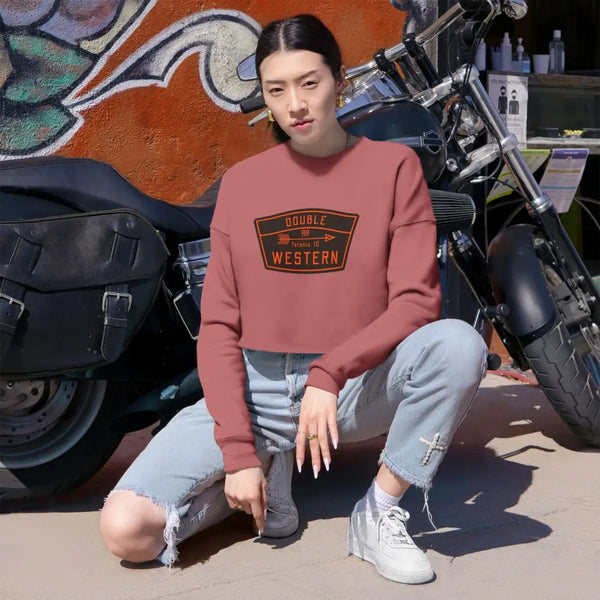 ’Double R Tetonia’ Double R Western’s Women’s Cropped Sweatshirt Sweatshirt