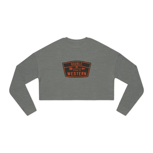 ’Double R Tetonia’ Double R Western’s Women’s Cropped Sweatshirt Deep Heather / S Sweatshirt