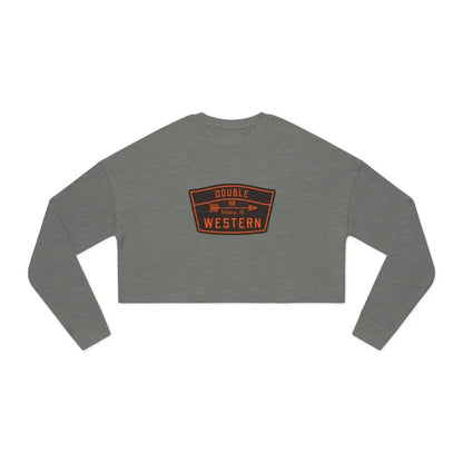 ’Double R Tetonia’ Double R Western’s Women’s Cropped Sweatshirt Deep Heather / S Sweatshirt