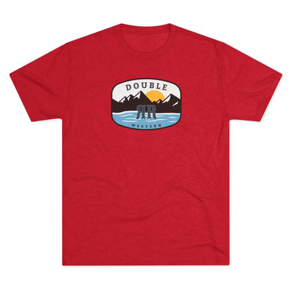 ’Double R Western ™ Adventure Tee’ Tri Blend Crew Tee S / Tri Blend Vintage Red T Shirt