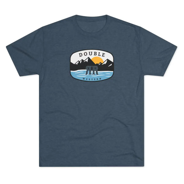 ’Double R Western ™ Adventure Tee’ Tri Blend Premium Crew Tee S / Tri Blend Indigo T Shirt