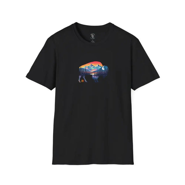 Double R Western™ Bison Tee – Ride Strong Roam Free S / Black T Shirt