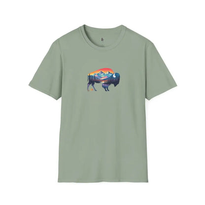 Double R Western™ Bison Tee – Ride Strong Roam Free S / Sage T Shirt