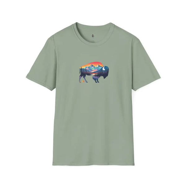 Double R Western™ Bison Tee – Ride Strong Roam Free S / Sage T Shirt