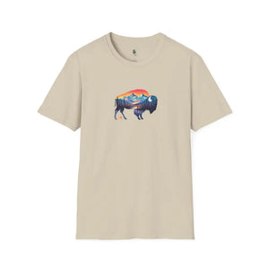 Double R Western™ Bison Tee – Ride Strong Roam Free S / Sand T Shirt