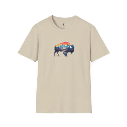 Double R Western™ Bison Tee – Ride Strong Roam Free S / Sand T Shirt