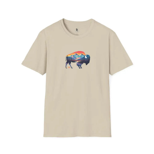 Double R Western™ Bison Tee – Ride Strong Roam Free S / Sand T Shirt