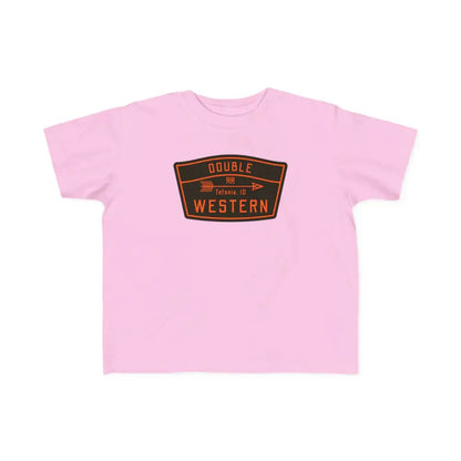 ’Double R Western Classic’ - Toddler’s Fine Jersey Tee - Pink / 2T - Kids clothes