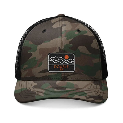 Double R Western™ Embroidered Snapback Camouflage Trucker Hat – Classic Camo Outdoor Cap One size / Camo Black Hats