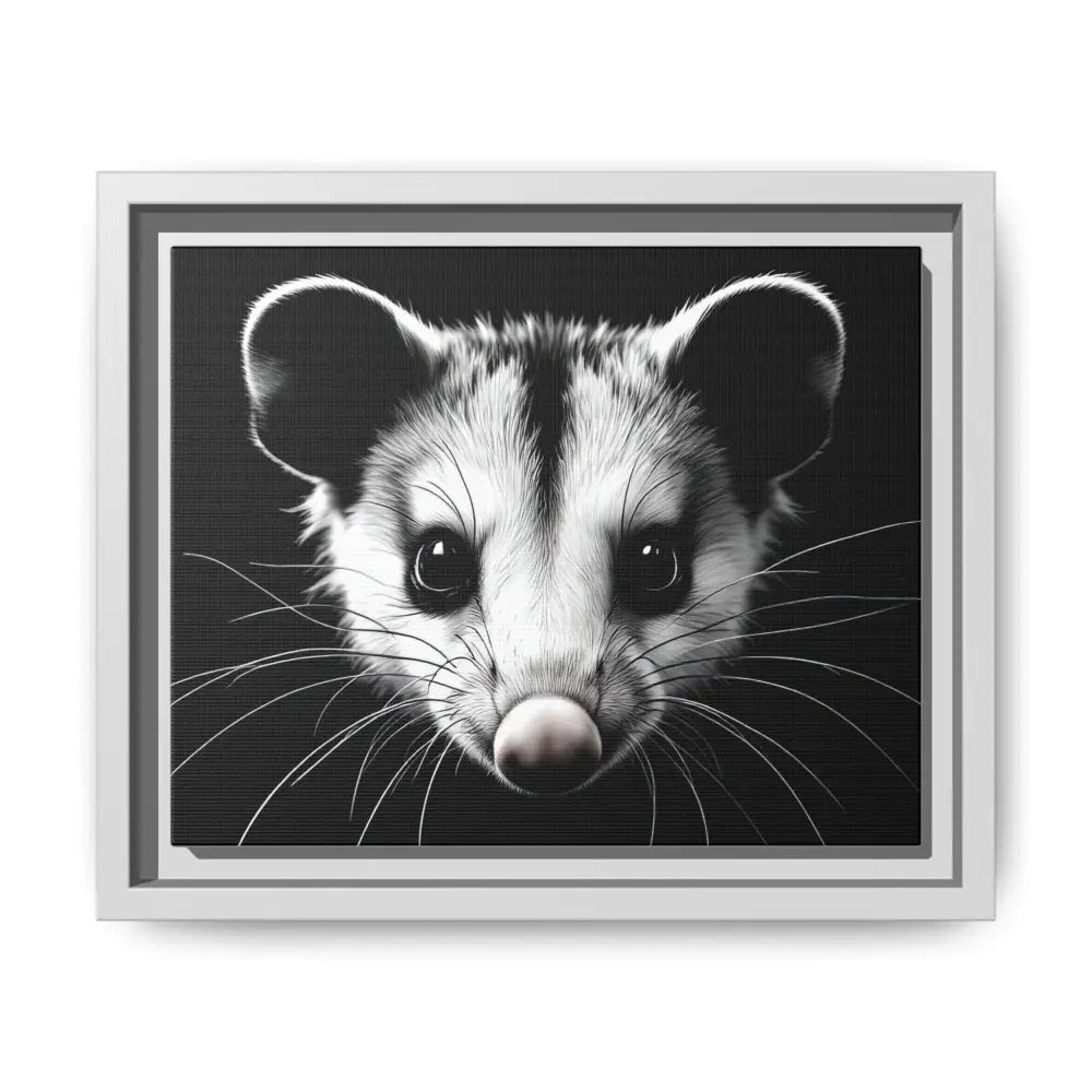 Double R Western™ Midnight Edition Possum Canvas - Double R Western™ - 10″ x 8″ (Horizontal) / White / 1.25’’ - Canvas