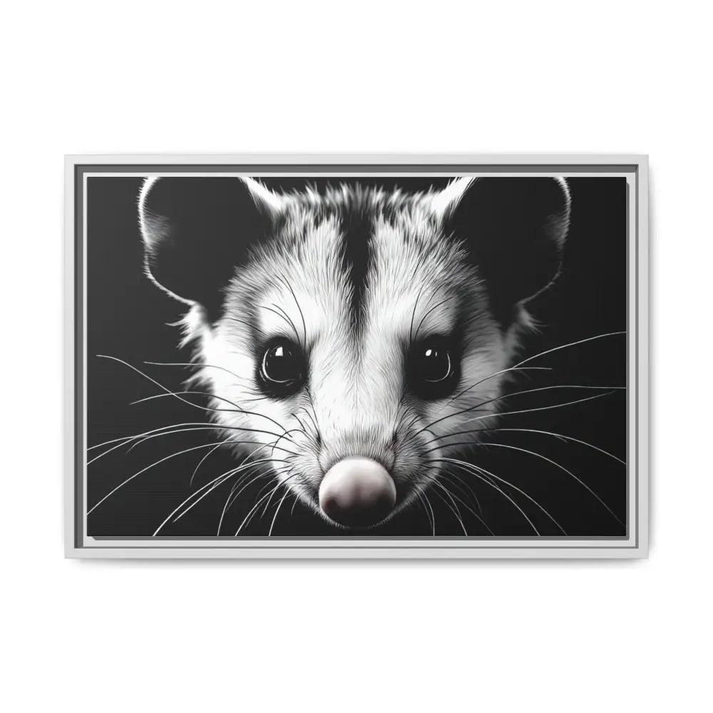 Double R Western™ Midnight Edition Possum Canvas - Double R Western™ - 24″ x 16″ (Horizontal) / White / 1.25’’ - Canvas