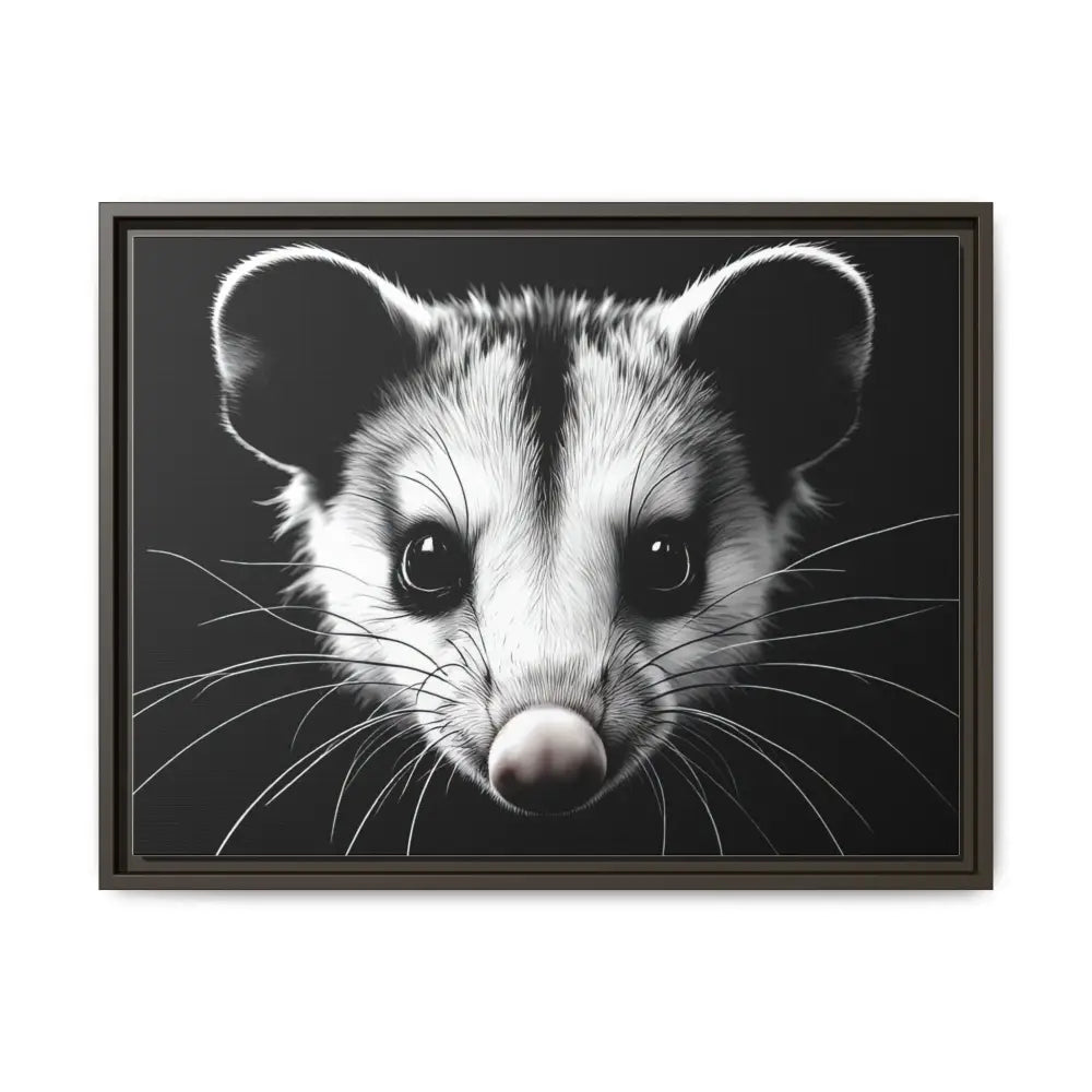 Double R Western™ Midnight Edition Possum Canvas - Double R Western™ - 24″ x 18″ (Horizontal) / Espresso / 1.25’’