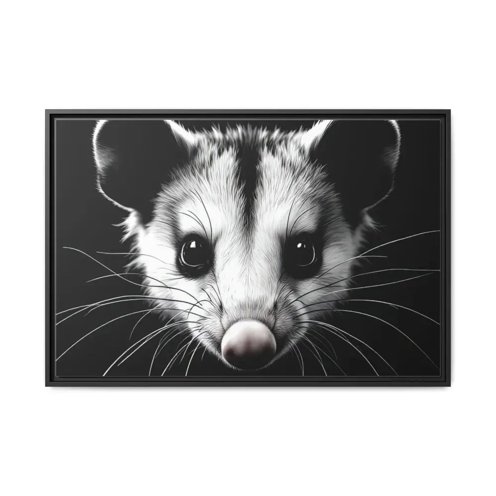 Double R Western™ Midnight Edition Possum Canvas - Double R Western™ - 36’’ x 24’’ (Horizontal) / Black / 1.25’’
