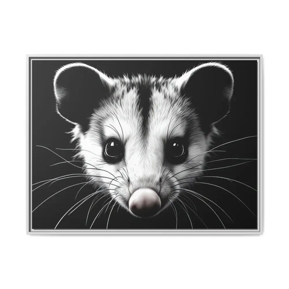 Double R Western™ Midnight Edition Possum Canvas - Double R Western™ - 40’’ x 30’’ (Horizontal) / White / 1.25’’