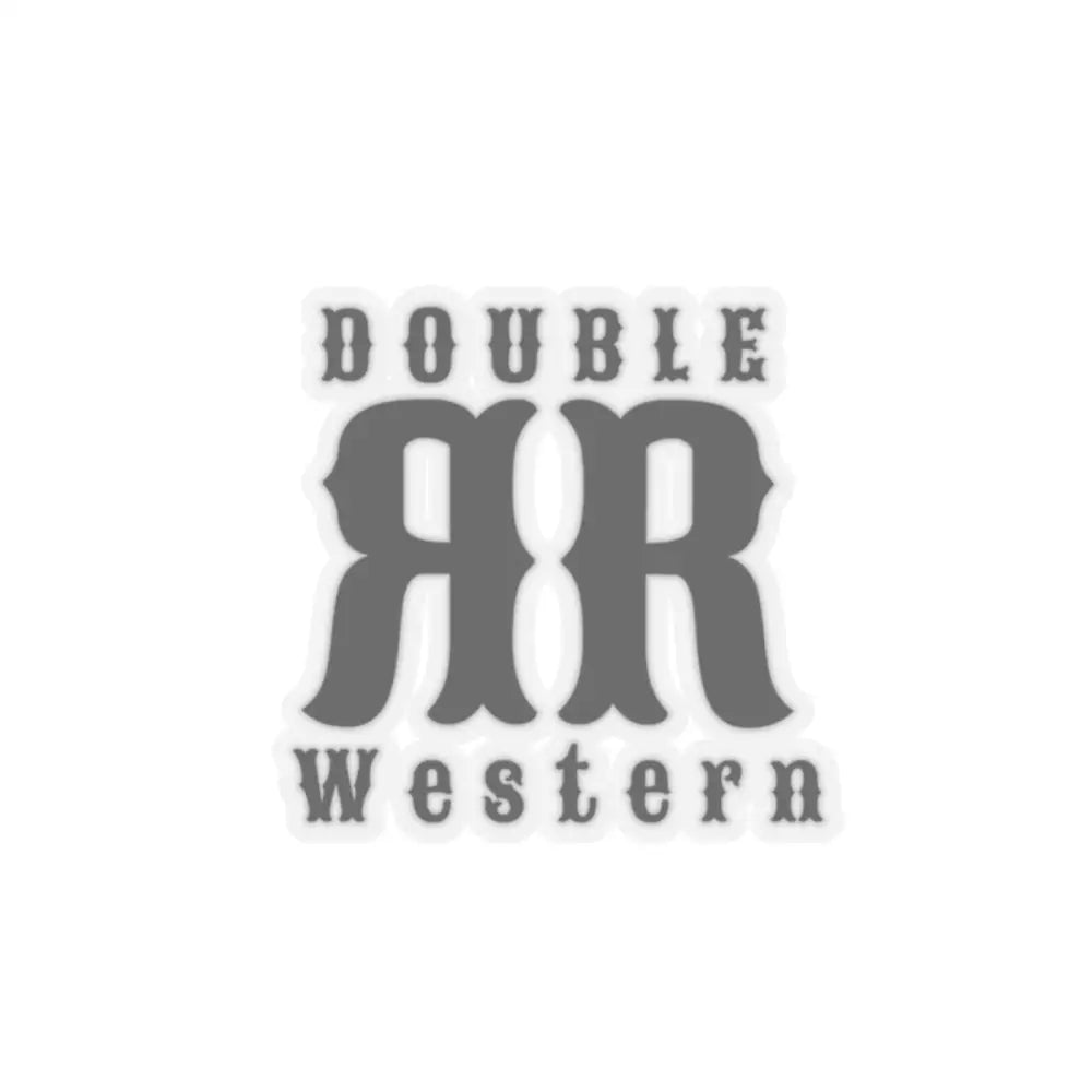 Double R Western’s ™ Heritage Logo - Kiss-Cut Stickers - 2’’ × 2’’ / Transparent - Paper products
