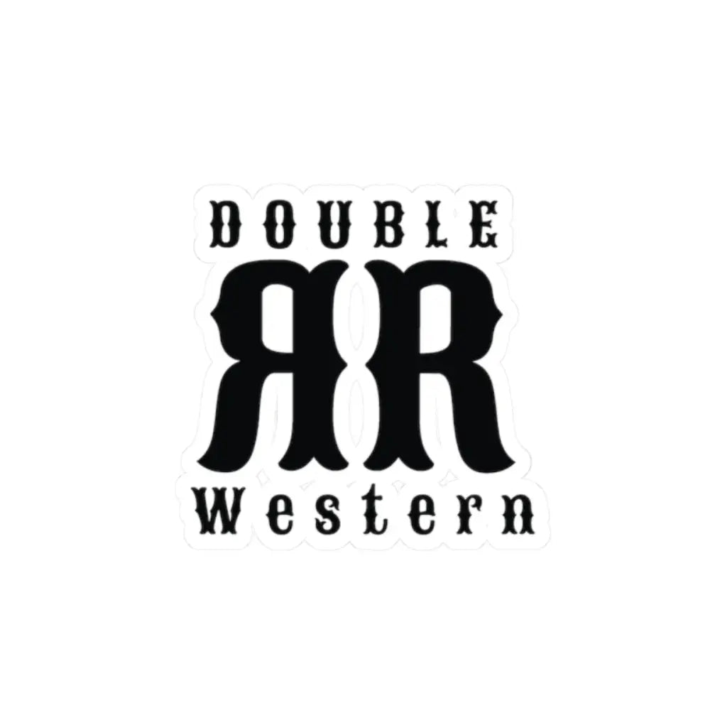 Double R Western’s ™ Heritage Logo - Kiss-Cut Stickers - 2’’ × 2’’ / White - Paper products