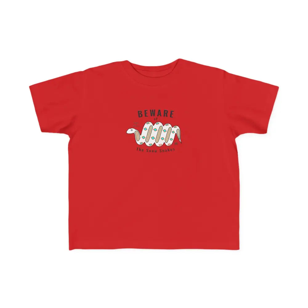 ’Double R Western’s Legend of the Snow Snake’ - Toddler’s Fine Jersey Tee - Red / 2T - Kids clothes