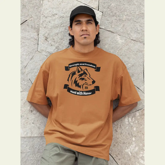 ’Embrace the Wild Hunt with Honor’ - Double R Western’s ™ - Oversized Boxy Tee - T-Shirt