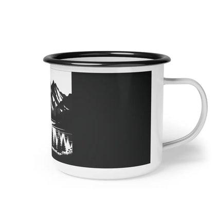 ’Embrace the Wilderness’ - Double R Western Enamel Camp Cup - 12oz / Black Rim - Mug