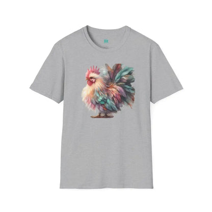 The Enchanted Fluffy Chicken Tee – Whimsical Elegance Unisex Softstyle Tee Sport Grey / XS T Shirt