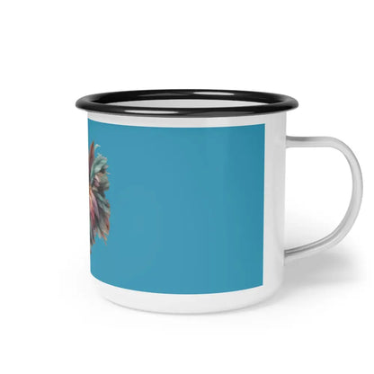 Fluffy Chicken - Enamel Camp Mug - 12oz / Black Rim - Mug