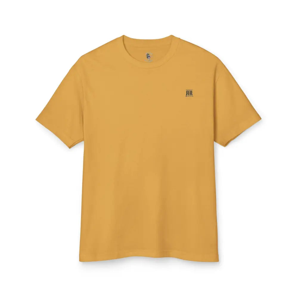’Fly Conquer’ - Double R Western™ Garment- Dyed Heavyweight Cotton Tee-Back Graphic design - Faded Mustard / S - T-Shirt
