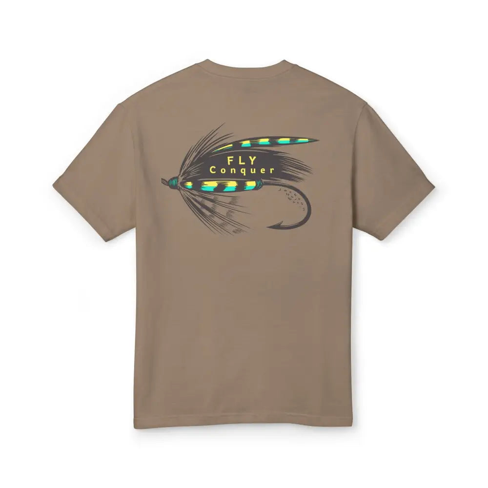 ’Fly Conquer’ - Double R Western™ Garment- Dyed Heavyweight Cotton Tee-Back Graphic design - T-Shirt