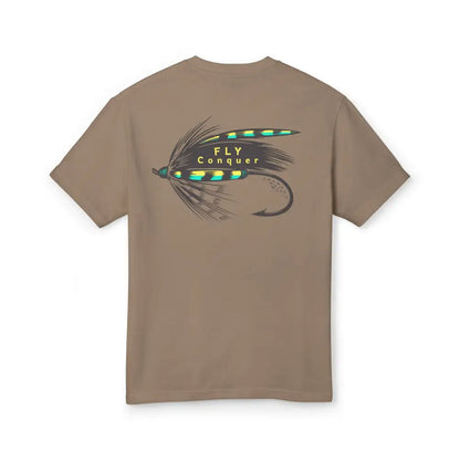 ’Fly Conquer’ - Double R Western™ Garment- Dyed Heavyweight Cotton Tee-Back Graphic design - T-Shirt