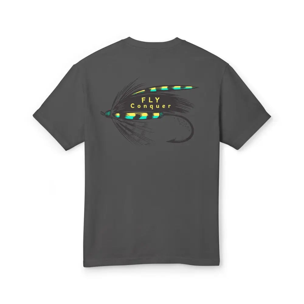 ’Fly Conquer’ - Double R Western™ Garment- Dyed Heavyweight Cotton Tee-Back Graphic design - T-Shirt