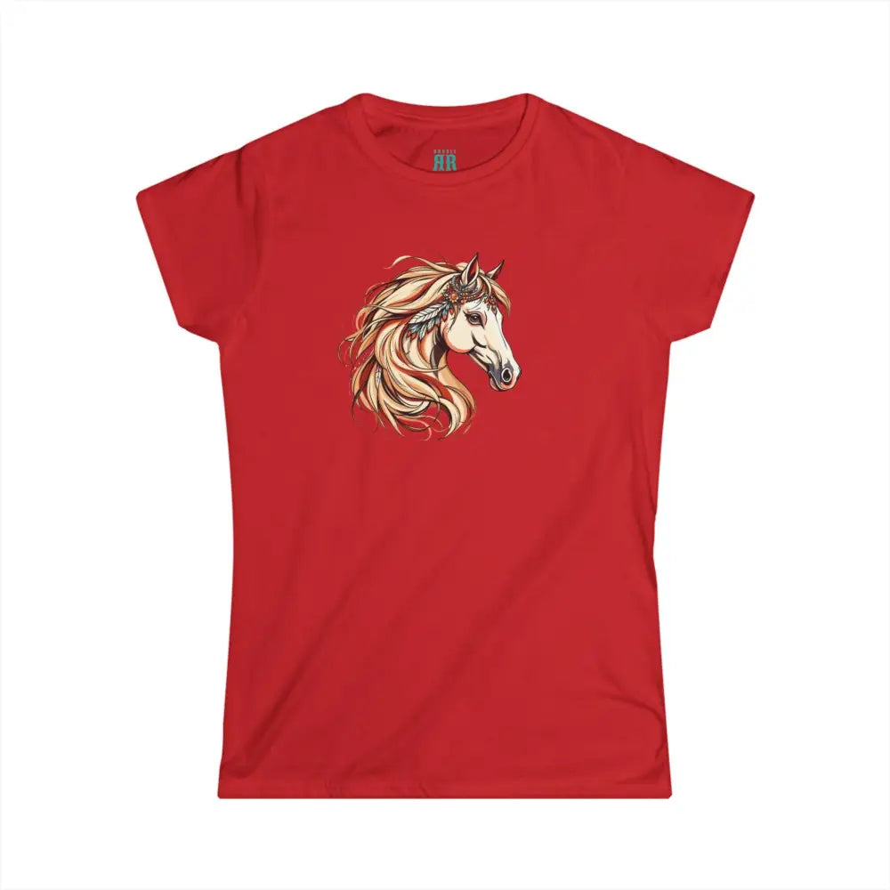 Free Spirited Elegance with a Boho Twist Double R Western™ Softstyle Graphic Shirt Red / S T Shirt