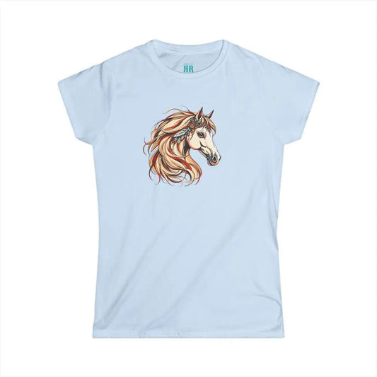 Free-Spirited Elegance with a Boho Twist - Double R Western™ - Softstyle Graphic Shirt - Light Blue / S - T-Shirt