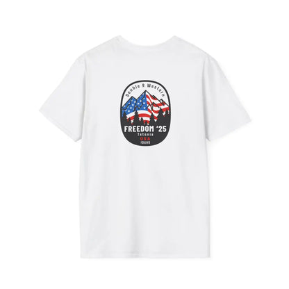 FREEDOM ‘25 Tetonia USA Mountain Flag Tee – Double R Western™ Hot Off the Trail XS / White T Shirt