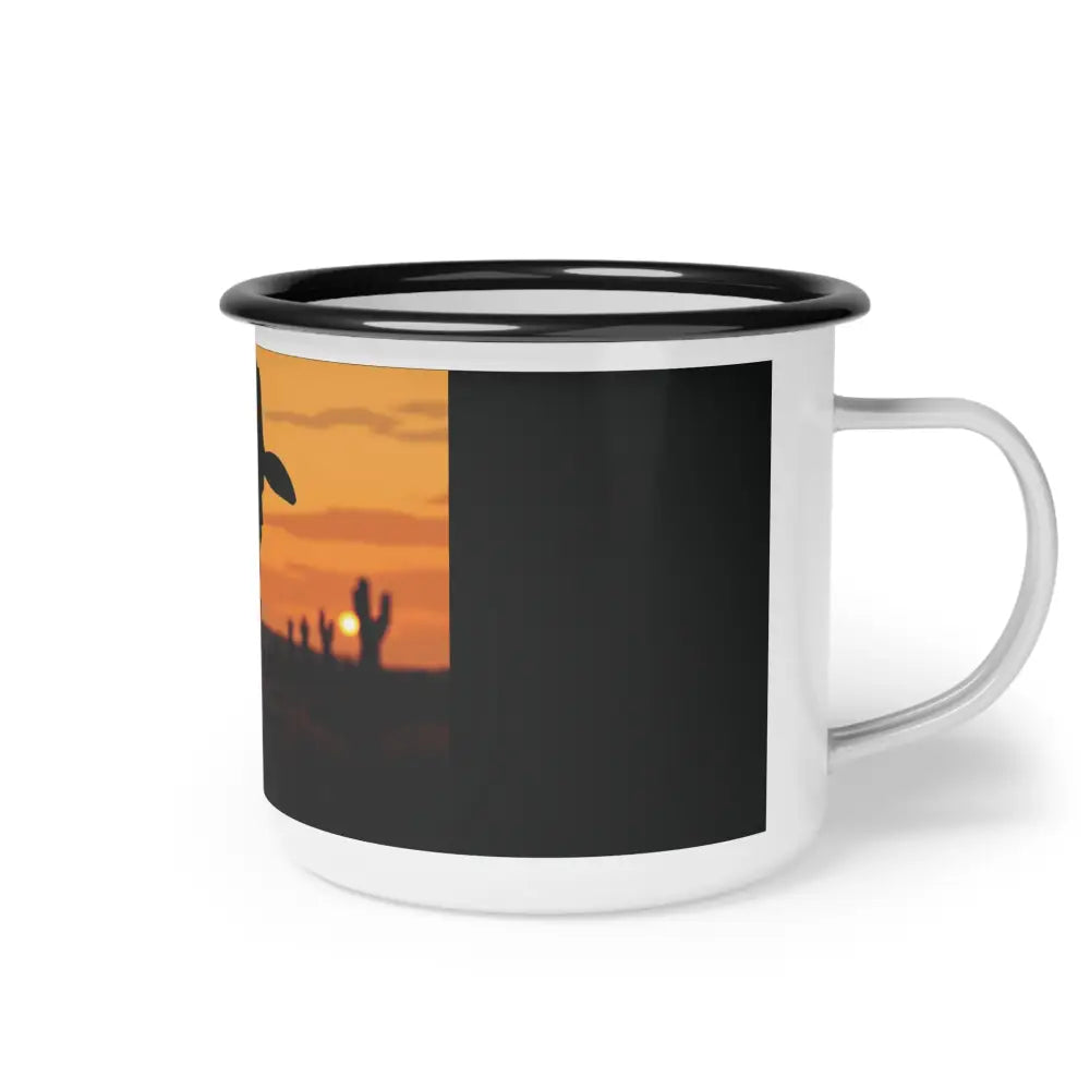Frontier Fuel Enamel Camp Mug– Double R Western’s - 12oz / Black Rim - Mug